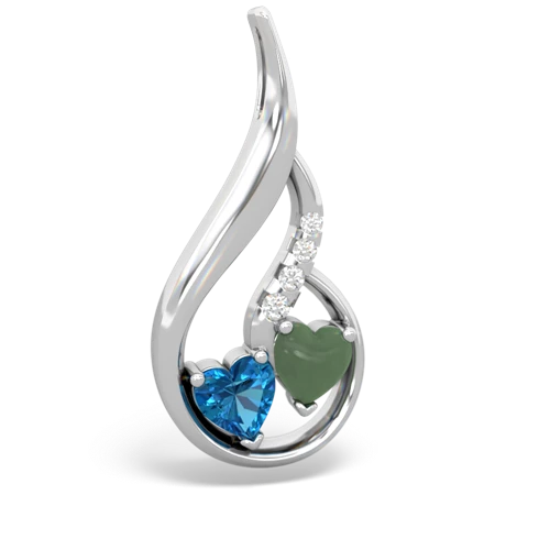london topaz-jade keepsake swirl pendant