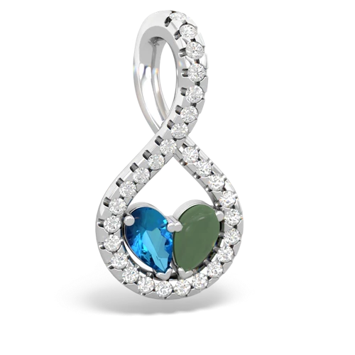 london topaz-jade pave twist pendant