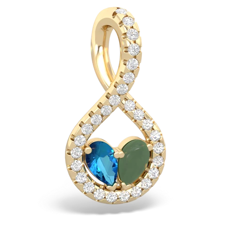 london topaz-jade pave twist pendant