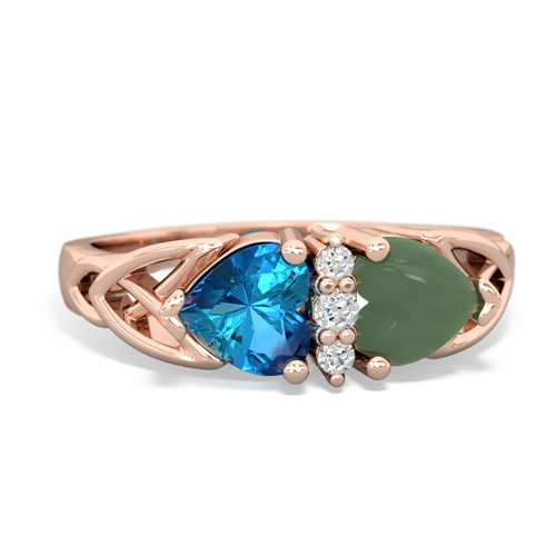 london topaz-jade celtic ring