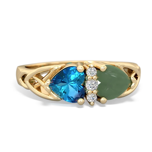 london topaz-jade celtic ring