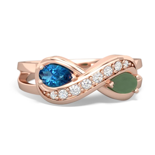 london topaz-jade diamond infinity ring