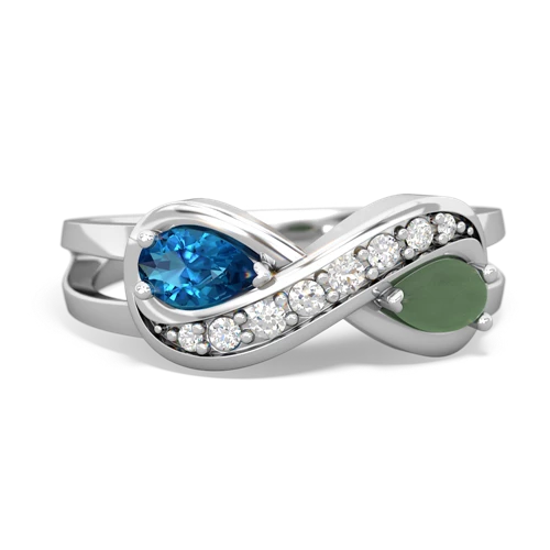 london topaz-jade diamond infinity ring