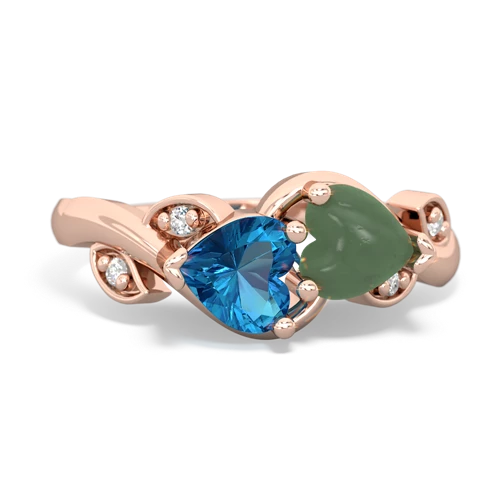 london topaz-jade floral keepsake ring