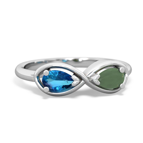london topaz-jade infinity ring