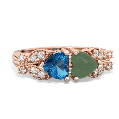 london topaz-jade keepsake butterfly ring