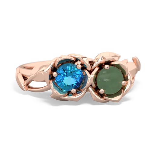 london topaz-jade roses ring