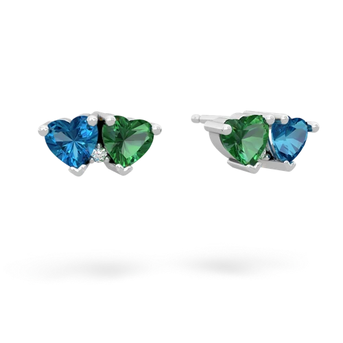 london topaz-lab emerald  earrings