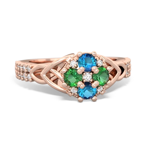 london topaz-lab emerald engagement ring