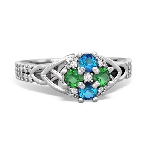 london topaz-lab emerald engagement ring