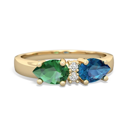 london topaz-lab emerald timeless ring