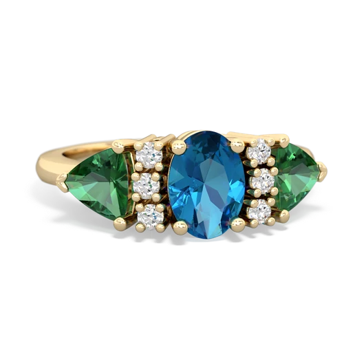 london topaz-lab emerald timeless ring