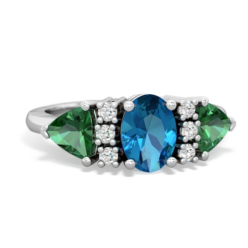 london topaz-lab emerald timeless ring