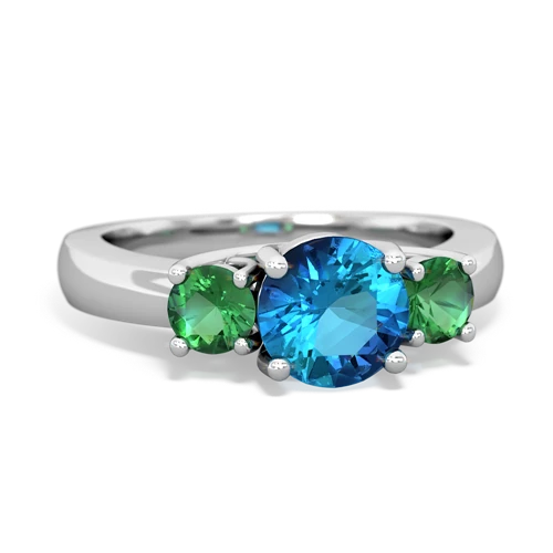 london topaz-lab emerald timeless ring