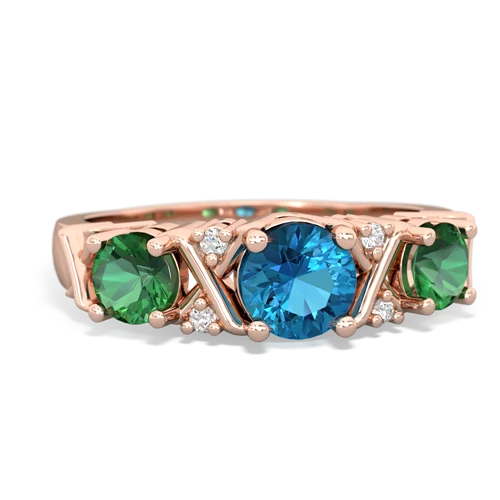 london topaz-lab emerald timeless ring