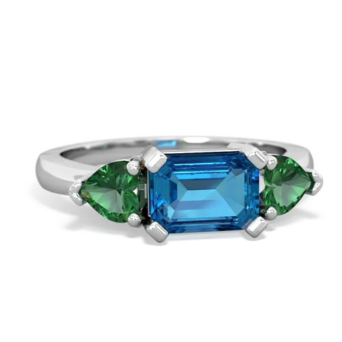 london topaz-lab emerald timeless ring