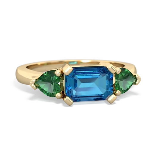 london topaz-lab emerald timeless ring