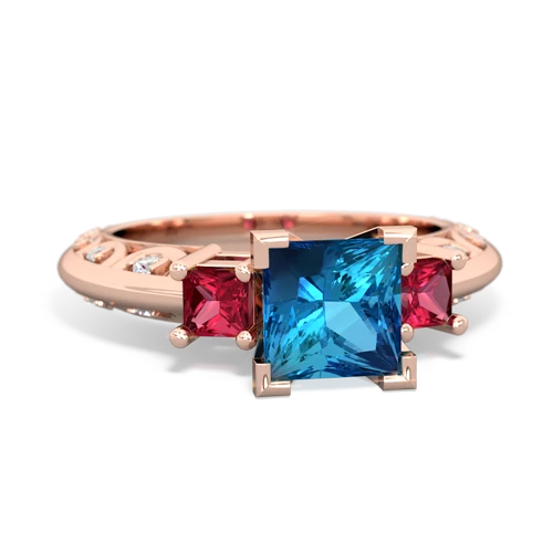 london topaz-lab ruby engagement ring