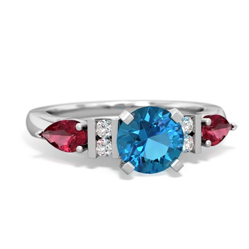 london topaz-lab ruby engagement ring