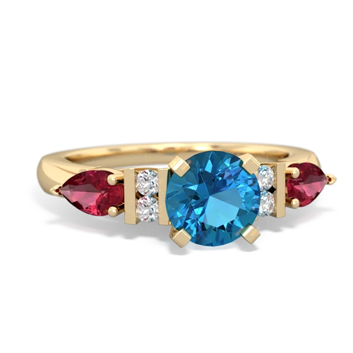 london topaz-lab ruby engagement ring