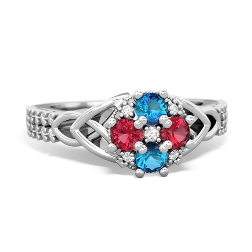 london topaz-lab ruby engagement ring