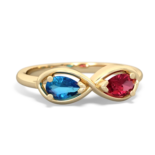 london topaz-lab ruby infinity ring