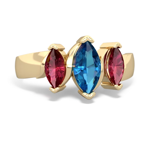 london topaz-lab ruby keepsake ring