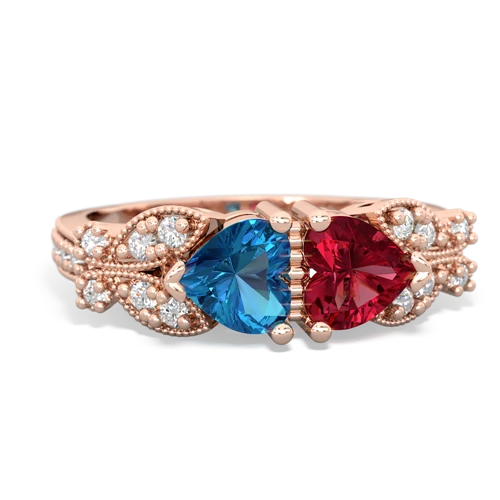 london topaz-lab ruby keepsake butterfly ring