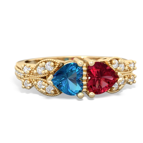 london topaz-lab ruby keepsake butterfly ring