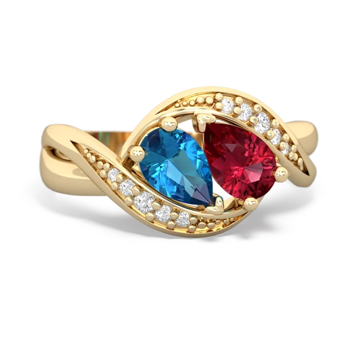 london topaz-lab ruby keepsake curls ring