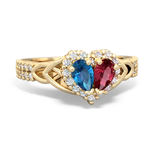 london topaz-lab ruby keepsake engagement ring