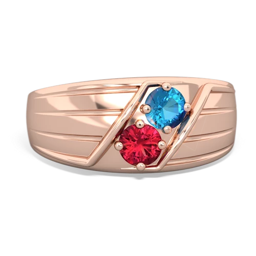 london topaz-lab ruby mens ring