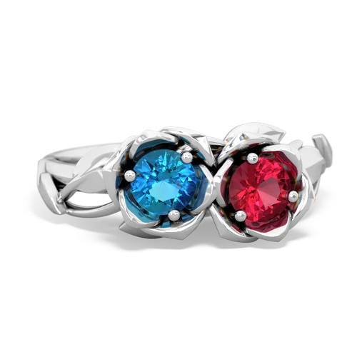 london topaz-lab ruby roses ring