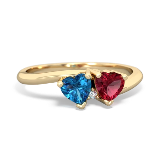 london topaz-lab ruby sweethearts promise ring