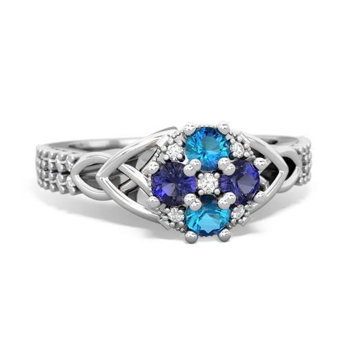 london topaz-lab sapphire engagement ring