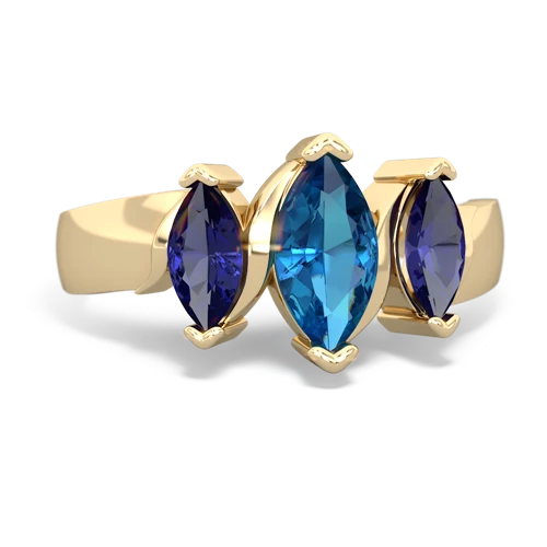 london topaz-lab sapphire keepsake ring