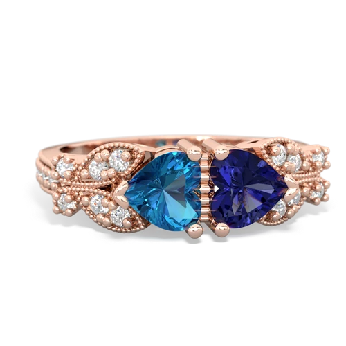 london topaz-lab sapphire keepsake butterfly ring