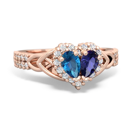 london topaz-lab sapphire keepsake engagement ring