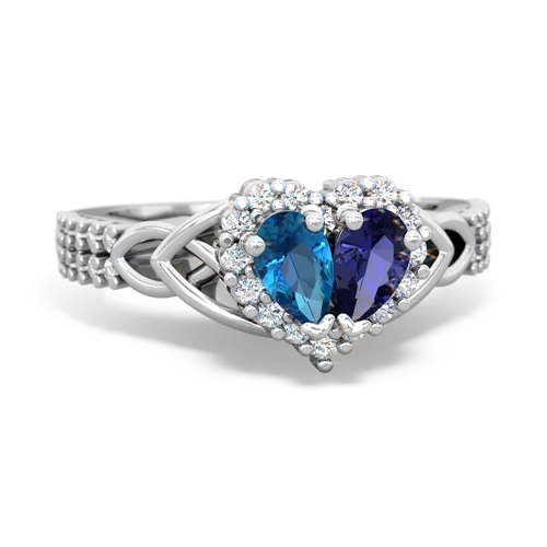 london topaz-lab sapphire keepsake engagement ring