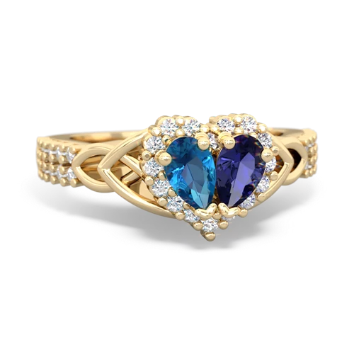 london topaz-lab sapphire keepsake engagement ring