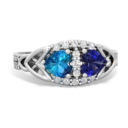 london topaz-lab sapphire keepsake engagement ring