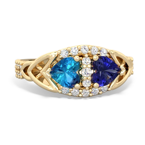 london topaz-lab sapphire keepsake engagement ring