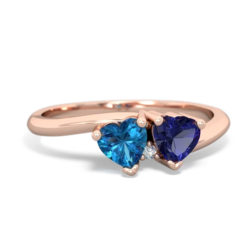 london topaz-lab sapphire sweethearts promise ring