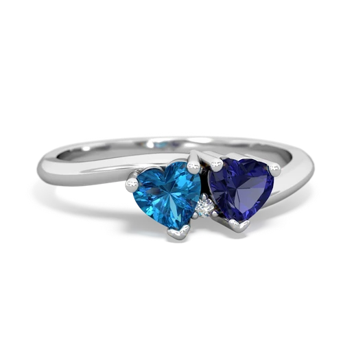 london topaz-lab sapphire sweethearts promise ring