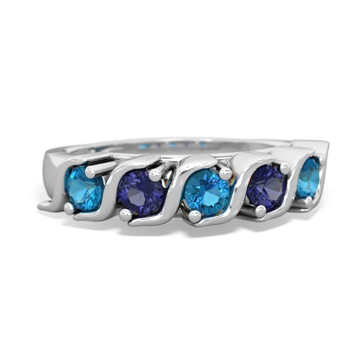 london topaz-lab sapphire timeless ring