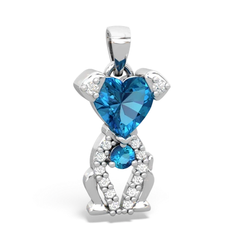 london topaz-london topaz birthstone puppy pendant