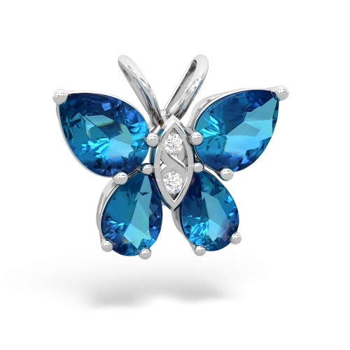 london topaz-london topaz butterfly pendant