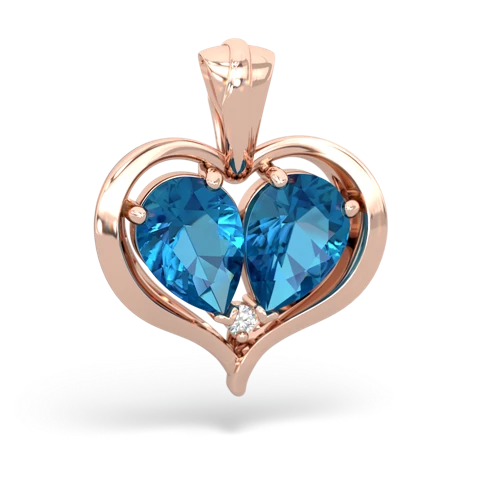 london topaz-london topaz half heart whole pendant