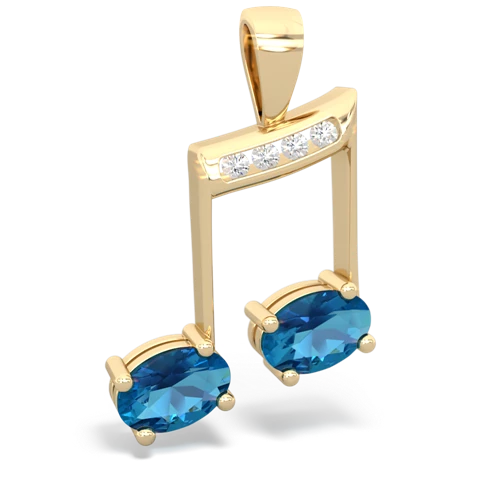 london topaz-london topaz music notes pendant