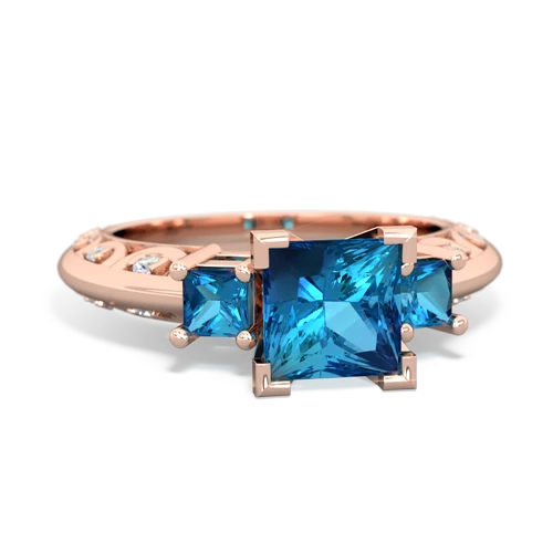 tourmaline-blue topaz engagement ring